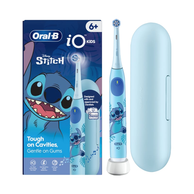 ORAL B iO Kids 6+ g. Stitch elektriskā zobu birste+ceļojuma futlāris N1