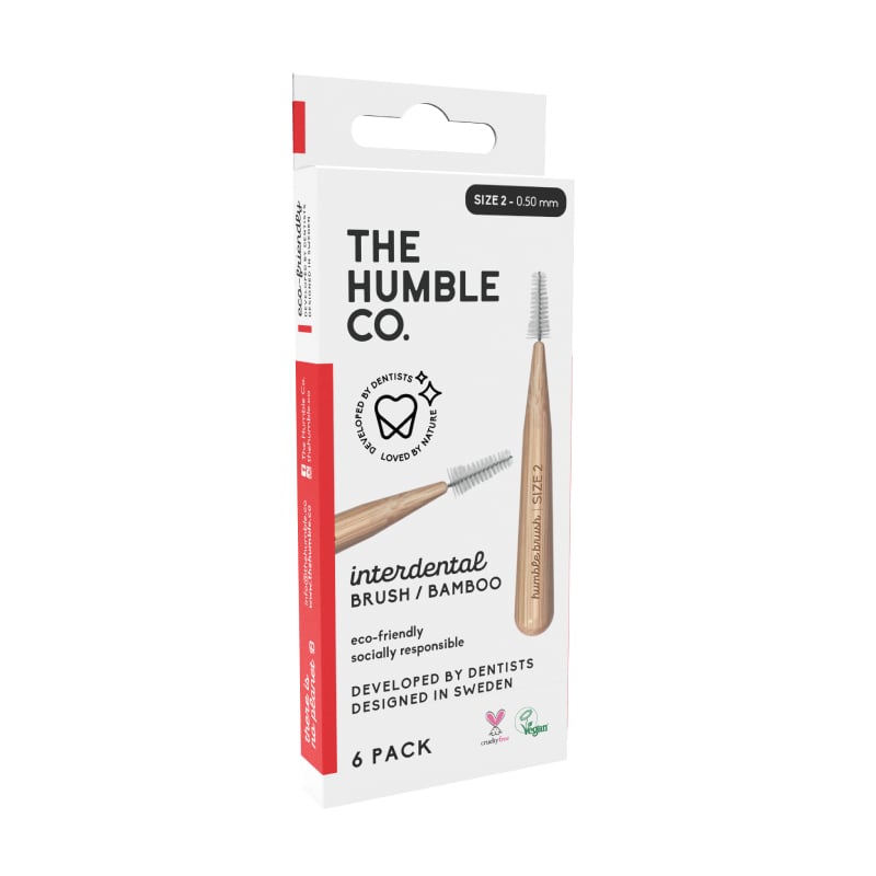 HUMBLE starpzobu birstītes izmērs 2, sarkanas N6
