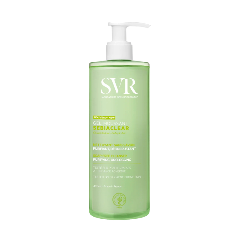 SVR Sebiaclear Gel Moussant mazgāšanas želeja problemātiskai ādai 400 ml