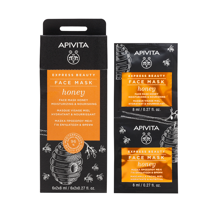 APIVITA EXPRESS BEAUTY Sejas maska ar medu 2 x 8ml