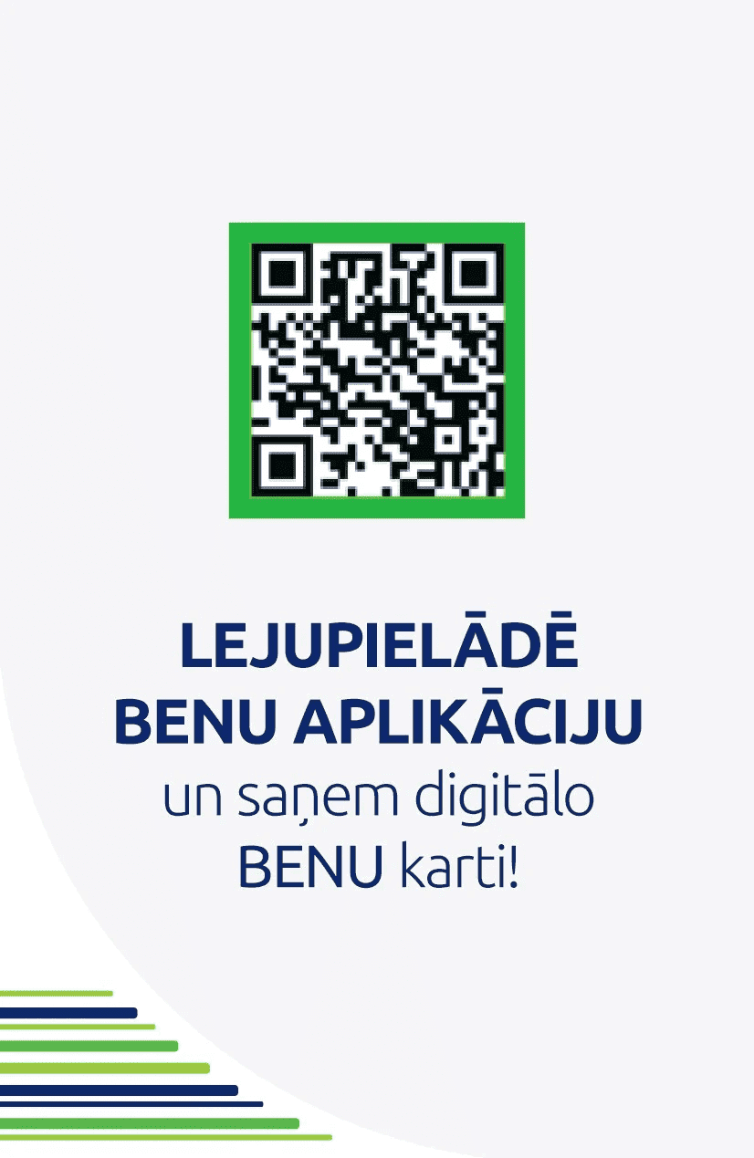 Lejupielādē BENU aplikāciju